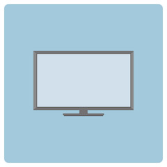 Gray widescreen LCD TV icon