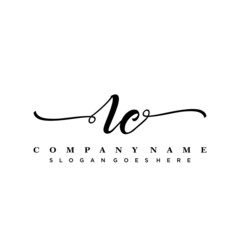 letter LC handwritting logo, handwritten font for business