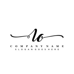 letter LO handwritting logo, handwritten font for business
