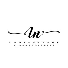 letter LN handwritting logo, handwritten font for business