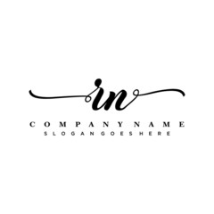letter RN handwritting logo, handwritten font for business