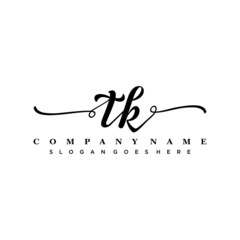 letter TK handwritting logo, handwritten font for business