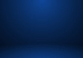 Empty blue studio room, used as background for display your products