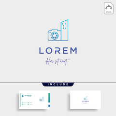 Camera City Logo Template Vector Symbol Design
