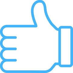 Obraz premium Blue Illustration of a cute hand sign