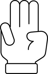 Monochrome Illustration of a hand sign