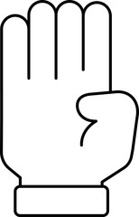 Monochrome Illustration of a hand sign