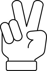 Monochrome Illustration of a hand sign
