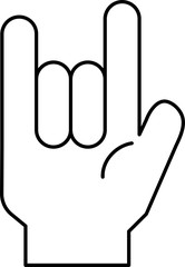 Monochrome Illustration of a hand sign