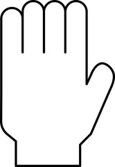 Monochrome Illustration of a hand sign