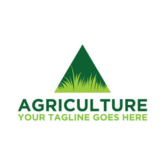 Agriculture Grass Root Letter A Logo