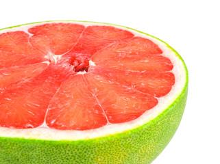 half grapefruit isolated on white background