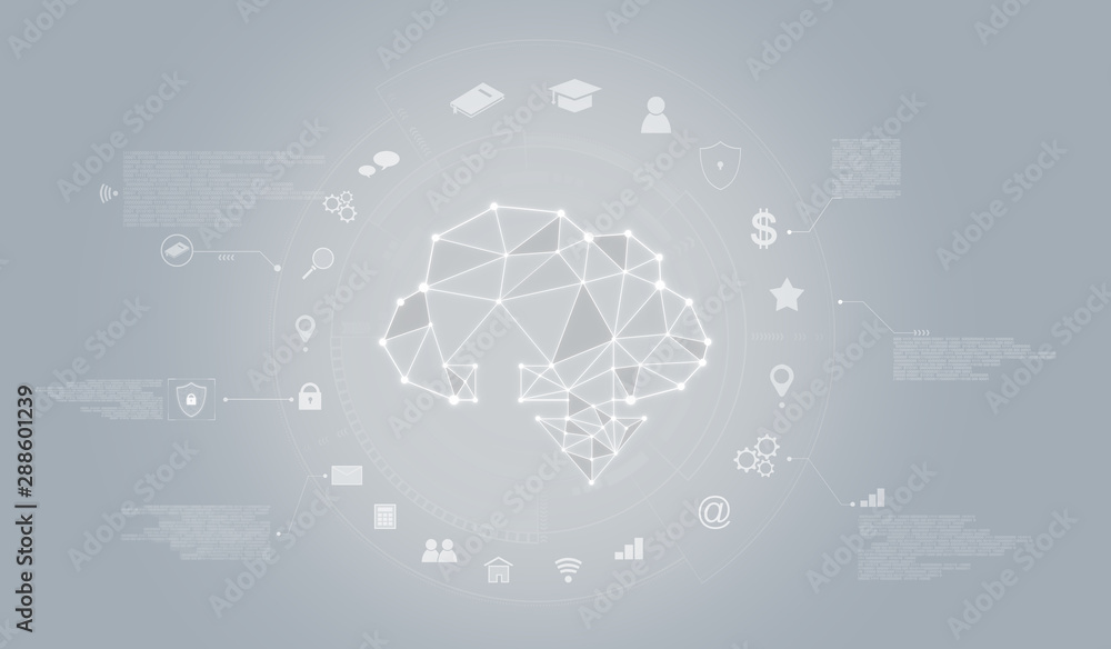 Aufkleber cloud computing and cloud data storage technology icon graphic