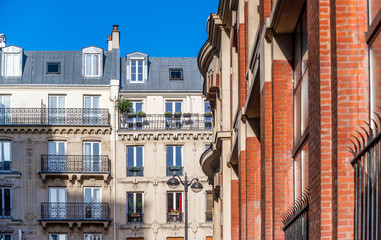 Fototapeta premium Residential high-rise buildings with balconies