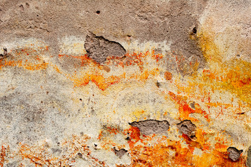 Texture of a concrete wall with cracks and scratches which can be used as a background