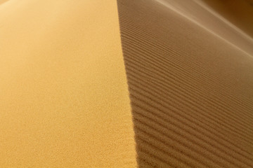 Huge dunes of the desert. Beautiful structures of sandy barkhans. Fine place for photographers and...