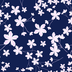 Abstract cherry blossom seamless pattern