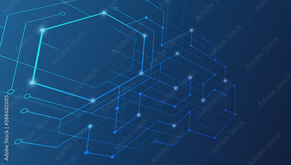 Poster abstract lines and dots connect background. technology connection digital data and big data concept.