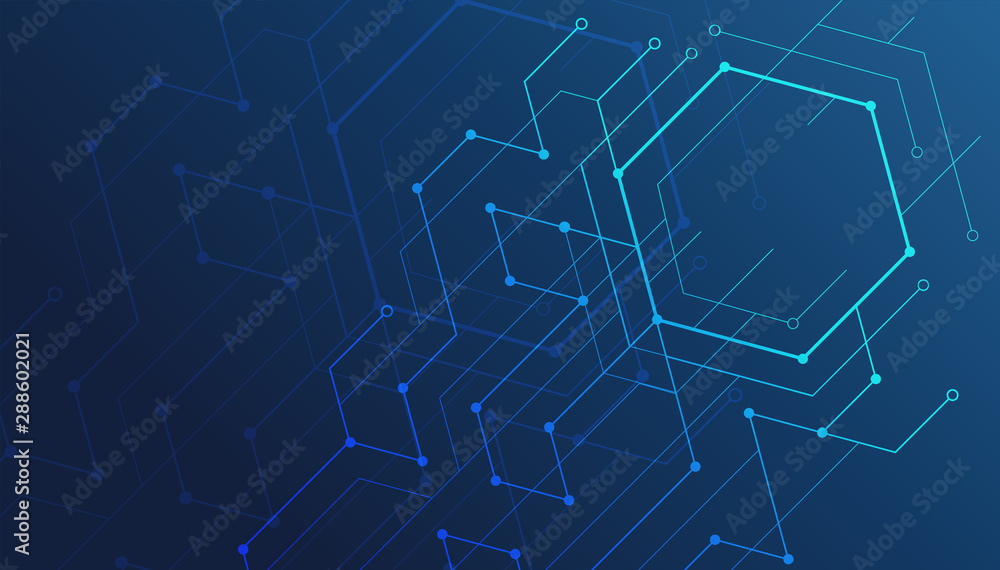 Poster abstract lines and dots connect background. technology connection digital data and big data concept.