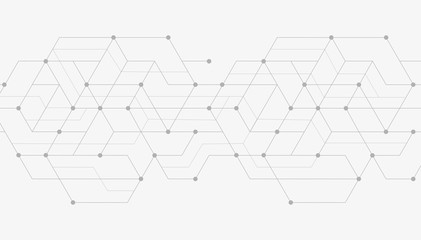 Abstract geometric lines. Concept with lines and dots. Minimalistic Design.
