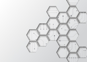 High tech technology geometric