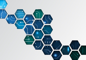 High tech technology geometric