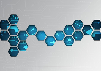 High tech technology geometric