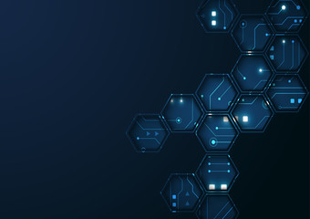 High tech technology geometric