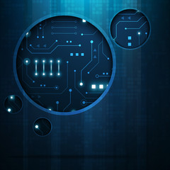 High tech technology geometric