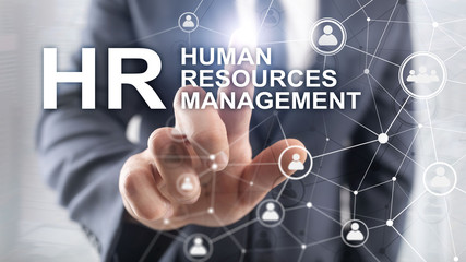 Obraz premium Human resource management, HR, Team Building and recruitment concept on blurred background