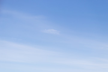 Naklejka na ściany i meble Clear beautiful blue sky with white cloud background