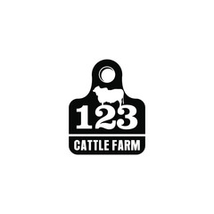 Cattle farm logo design - angus cow farm