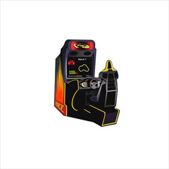 Racing video game console vector format