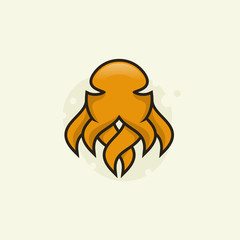 Octopus Mascot Logo Template Design