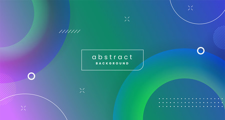 Dynamic modern geometric shape abstract background design. Colorful gradient banner with futuristic fluid object element vector illustration