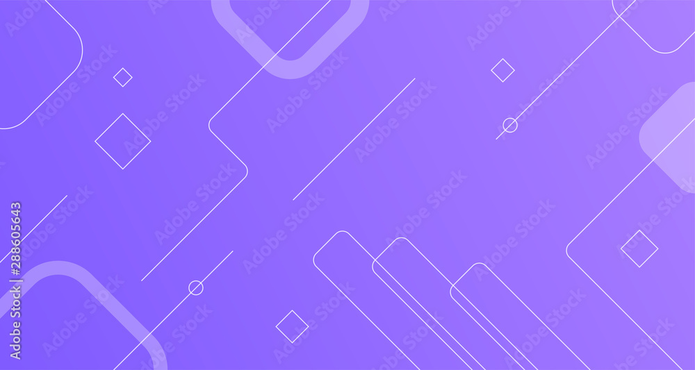 Poster dynamic geometric shape abstract background design. simple line element with modern trendy light pur