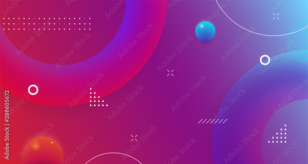Poster futuristic geometric shape abstract background design. colorful gradient poster banner with modern d