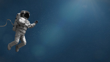 Fototapeta na wymiar astronaut performing a space walk among the stars 