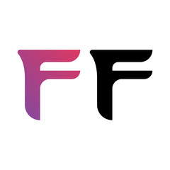 f initial letter for business name with gradient and black colour