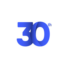 30 th Anniversary Vector Template Design Illustration