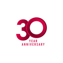 30 Years Anniversary Vector Template Design Illustration