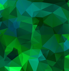 Abstract multicolor emerald green background. Vector polygonal design illustrator