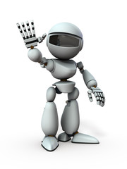 こちらに手を振るAIロボット