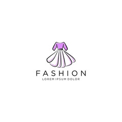 Dress logo design - luxury gown dress