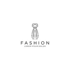 Dress logo design - luxury gown dress