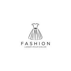 Dress logo design - luxury gown dress