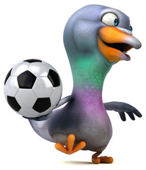 Fun pigeon - 3D Illustration