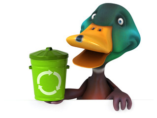 Fun duck - 3D Illustration