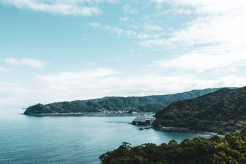 Fototapeta na wymiar (静岡県ｰ都市風景)高台から見渡す南熱海側の風景２
