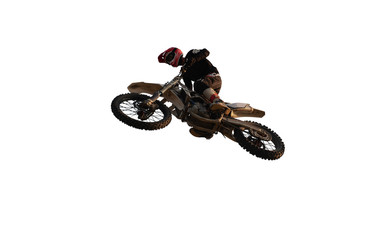 Motofreestyle isolated on white background.